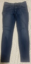 Guess Los Angeles Women's Blue Jeans Whiskered Power Skinny 28R Low 28.5 X 31