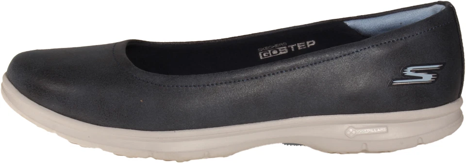 Skechers Go Step Distinguished Womens Slip on Flats Blue Faux Leather US Size 10 - Image 2 of 3
