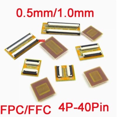 0.5/1.0mm FFC/FPC Flat Connector Adapter Flexible Cable Extension Board 4-40Pin