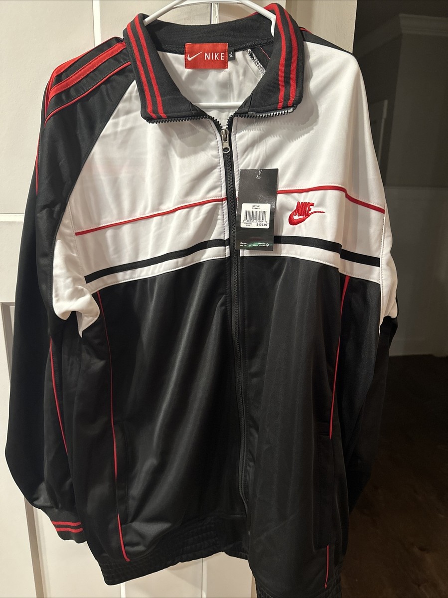 Nike Essentials Warmup Jacket Black White Red Style-724402 Men's