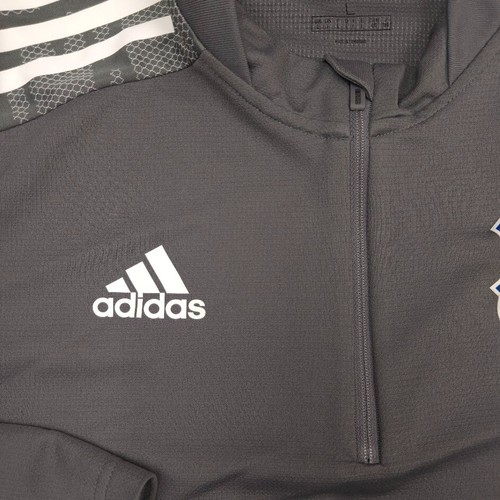 Adidas Primeblue Quarter Zip Pullover Mens Large Gray West Mont United Soccer - Picture 3 of 12