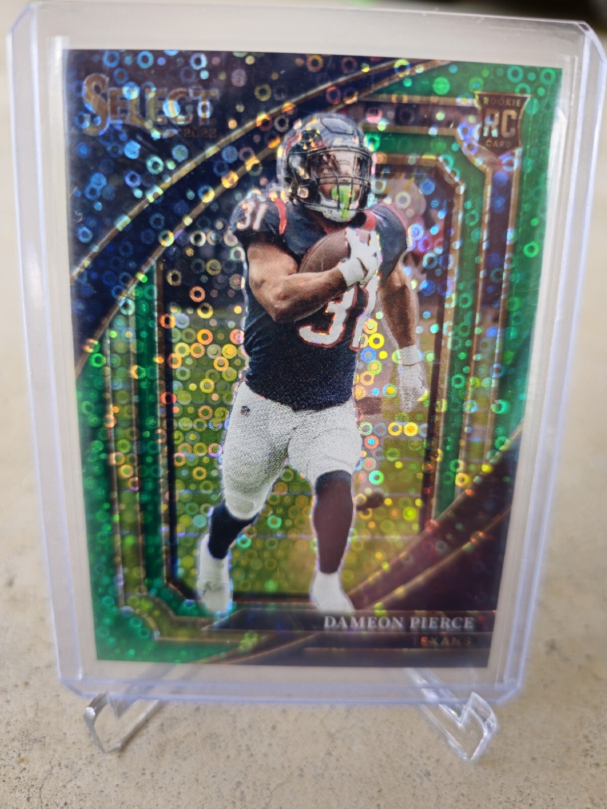 2022 Select Dameon Pierce Rookie RC Green Disco /5 Suite Level Level Texans 🔥