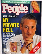 Greg Louganis signed People Weekly Full Magazine 3/6/1995 Olympics No Label-JSA