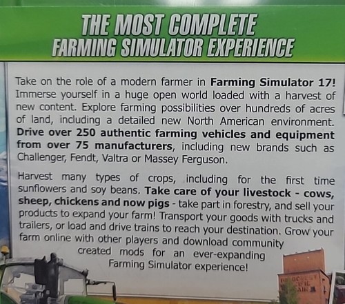 Farming Simulator 17 Microsoft Xbox ( Xbox One, 2016) EUC Ships FREE In USA - Picture 4 of 7