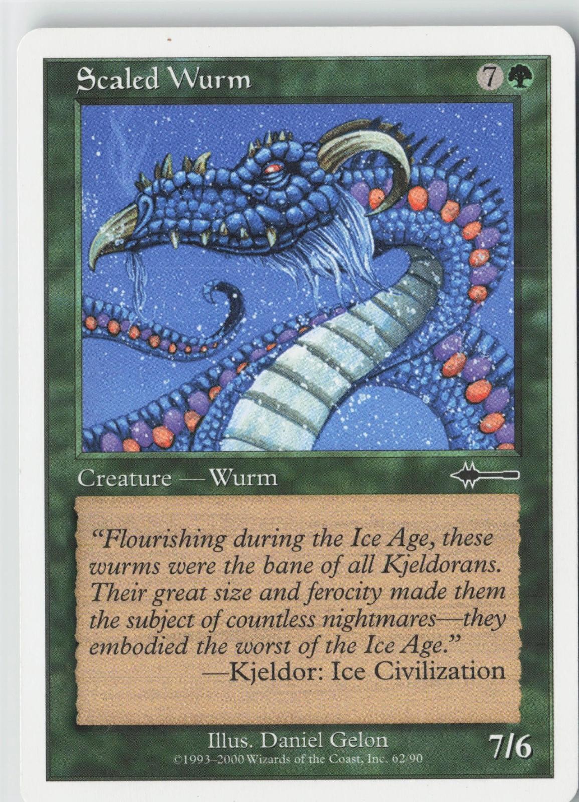Scaled Wurm 62 Common Beatdown Box Set Magic: The Gathering Lightly Played