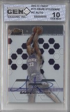 2002-03 Topps Finest Rookie Auto 410/999 Amare Stoudemire #173 Auto 9bp