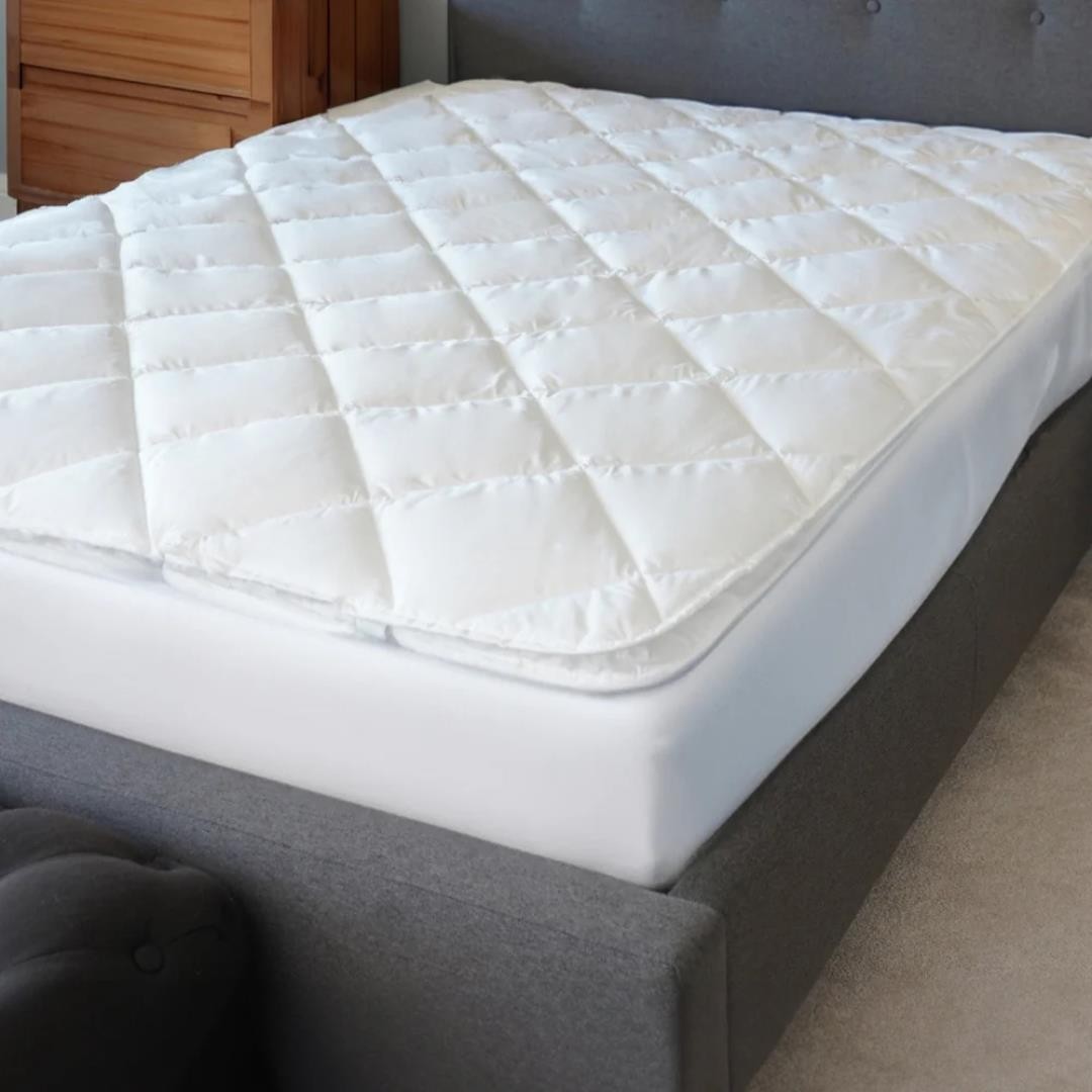 Double Comfort Cotton Mattress Topper Super King Bed 180 x 200 cm Hypoallergenic