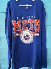 Boys Team Athletics New York Mets Blue Long Sleeve T Shirt Sz. L NWOT
