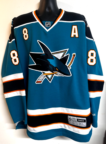NHL San Jose Sharks #8 Teemu Selänne Reebok Hockey Jersey Men's SZ: XL Teal Used - Picture 2 of 13