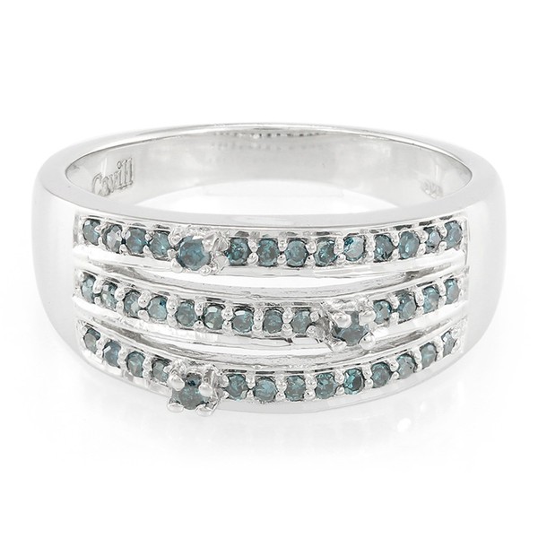 Cavill Ring Damen Sterlingsilber 925 0,35Ct Diamant Brillantschliff- Echtschmuck-image