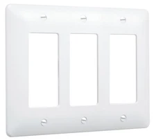 TayMac 5550 White Masque 3 Gang Rocker / Gfi Wall Plate
