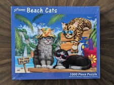 Vermont Christmas Company BEACH CATS 1000 Piece Jigsaw Puzzle - NEW  SEALED