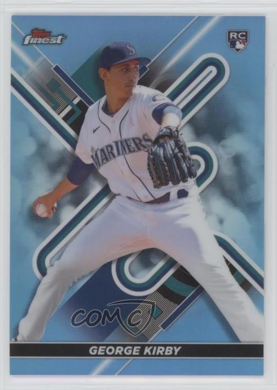 2022 Topps Finest Sky Blue Refractor 192/300 George Kirby #12 1d0h