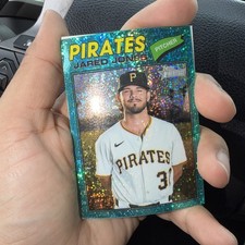 2026 Topps Heritage Chrome Blue Sparkle SP #141 Jared Jones Pittsburgh Pirates