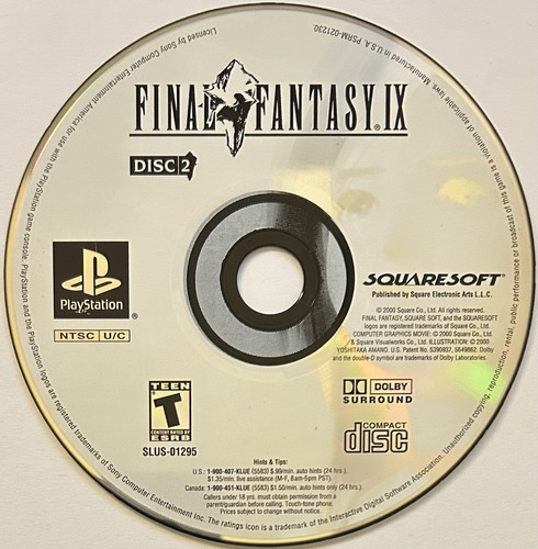 Final Fantasy IX/ 9 (PlayStation 1, PS1) DISC 2 ONLY | NO TRACKING | M642