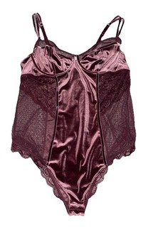 Body Torrid sexy curvo velluto e pizzo taglia 2 bordeaux/degustazione vino