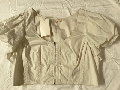 NWT Ulla Johnson Kalena Crop Top, Bone 9506636494, sz 12, MsRP $255.00