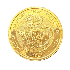 Great Britain 2023 Gold 1/4 oz 25 Pounds UNC Yale of Beaufort 4388.88 per troy oz