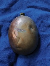 Dated 1850 Early Victorian Copper Hip Flask - W. Chase name engraved