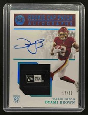 2021 Panini Encased Dyami Brown New Era Patch Sapphire Rookie Auto RC #17/25
