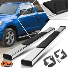 For 07-17 Tundra Standard Cab 5"Step Pad Side Nerf Bar Flat Running Board Silver