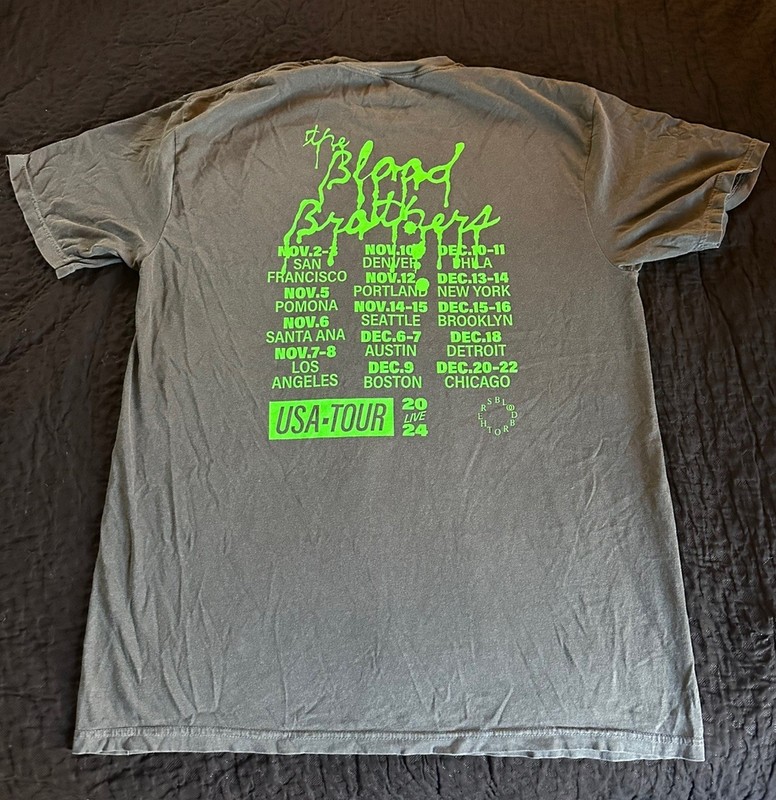 Blood Brothers 2024 Tour Shirt New XL Rare Crimes Jaguar Love Tour