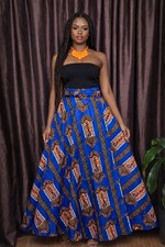 African Wax Print Wrap around Skirt for Women