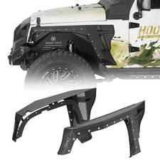 Pair Front Bulwark Fender Flare Armor Guard W Light Fit 07-18 Jeep Wrangler Jk Pair Front Bulwark Fender Flare Armor Guard W Light Fit 07-18 Jeep Wrangler Jk