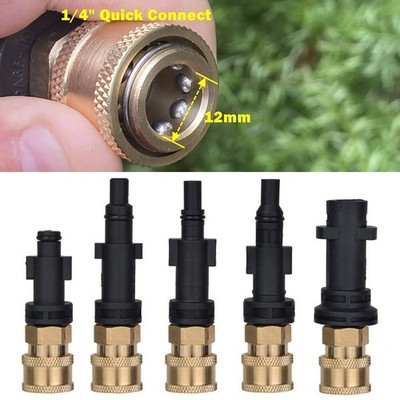 Washer Hose Adapter 1/4'' Connector Foam Nozzle Power Washer Fitting Parts