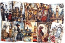 Hobbyauflösung Paket Motivkarton London Vintage II - Designkarton 250 g