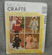 McCalls 7934 Betsy McCall Doll Clothes Dress Coat Skirt Nightgown Uncut
