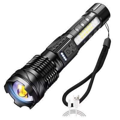 Polizei 12000000LM LED superhelle Zoom Taschenlampe leistungsstarke Campinglampe