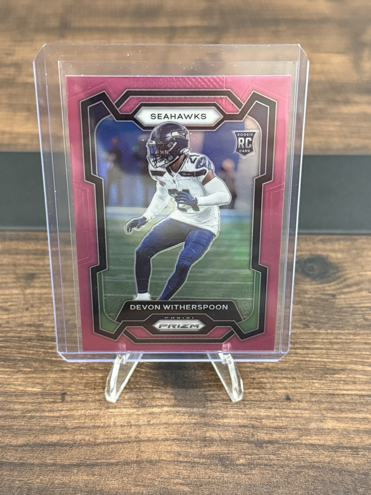2023 Prizm Rookies Prizm Pink #389 Devon Witherspoon Seattle Seahawks JW1