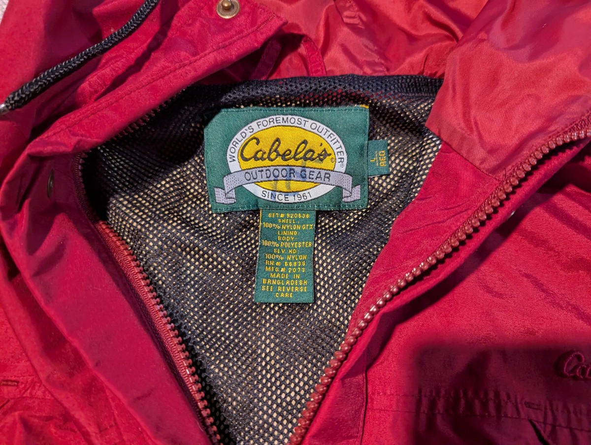 Cabelas Jacket Mens Large Reddish Pink Goretex Outdoor