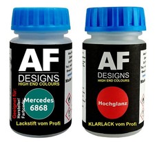 Lackstift für Mercedes / Daimler Benz 6868 Opalgrün + Klarlack je 50ml Autolack 