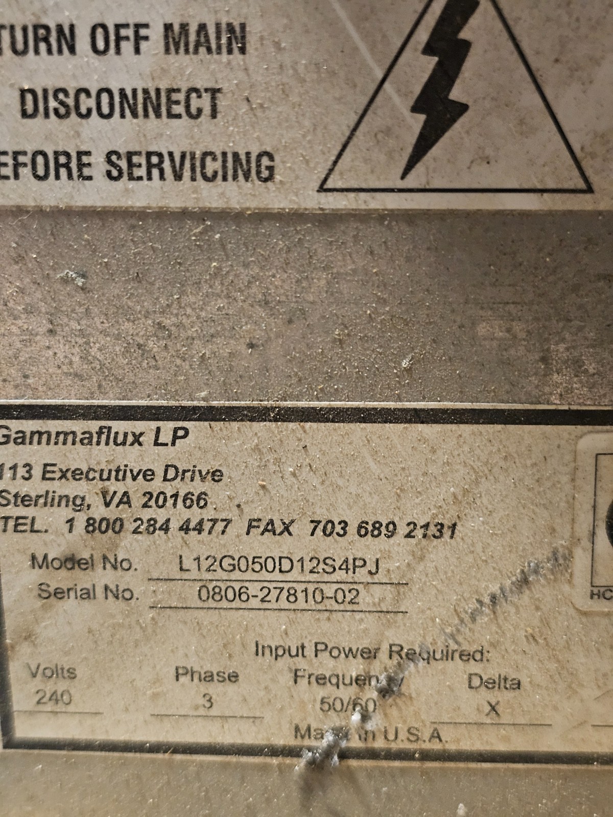 Gammaflux 12 Zone Hot Tip Controller, L12GO50OD12S44PJ,  240 VAC 3 Phase ACE 301