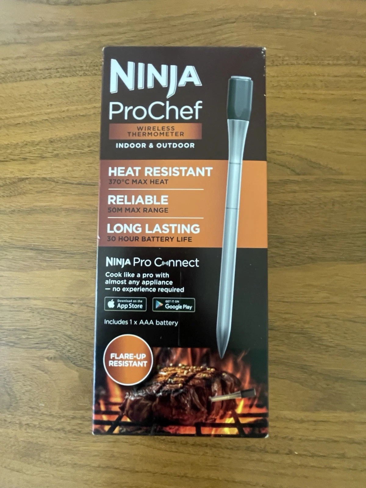 Ninja ProChef Wireless Meat Thermometer Probe for Indoor & Outdoor Cooking, Gril
Opens in a new wind