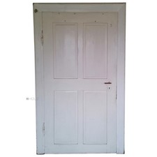 Zimmertür antik Biedermeier alt Zarge Tuer 3 links weiß Falzmaß 98x191