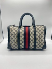 Gucci Vintage GG PVC Leather Sherry Line Mini Boston Bag Authenticity