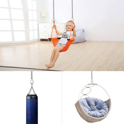 Swing Chair Hanging Chain, 2PCS Hardware Hanger Kit with 4 Carabiner for Porc... - Picture 3 of 4