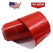Car Safety Warning Reflective Tape 10Ft Truck Conspicuity Tape Film Sticker Red