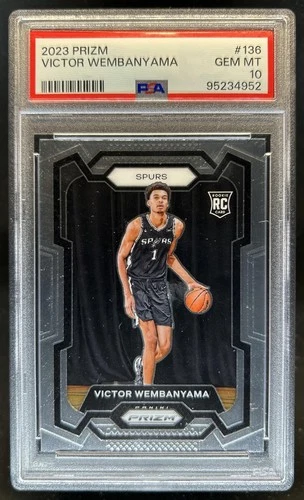 2023-24 Panini Prizm Victor Wembanyama RC Rookie #136 Spurs PSA 10 GEM MINT