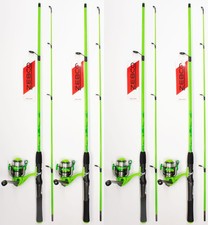 (LOT OF 4) ZEBCO SPLASH SPLGR20602ML 6' MEDIUM LIGHT 2PC SPINNING COMBO 21-37618
