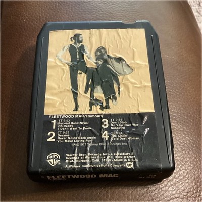 Fleetwood Mac Rumours 8-Track Cartridge 1977 Warner Bros. Records Rock Album