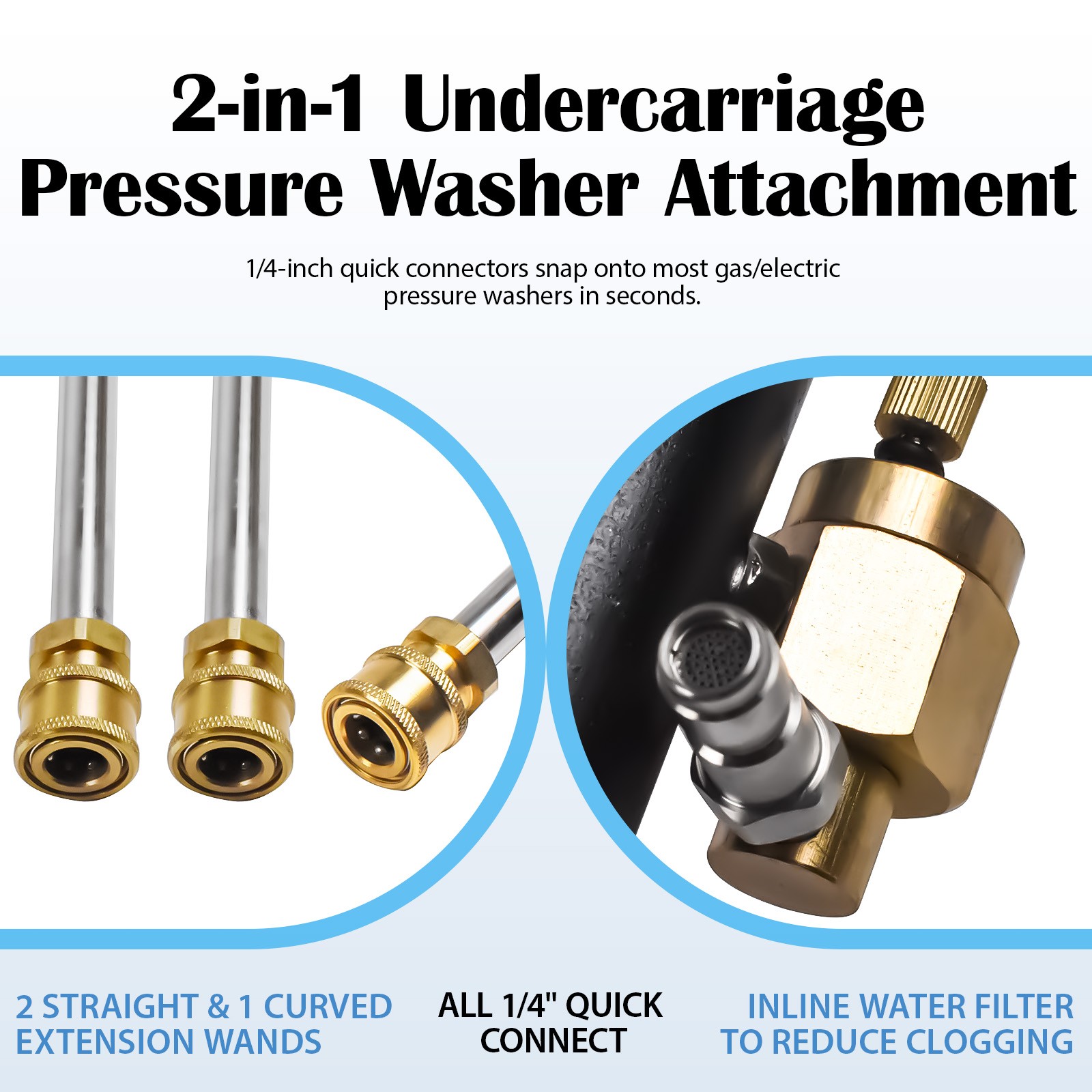 4000 PSI Under Car Pressure Washer Undercarriage Cleaner Underbody Wash Broom US