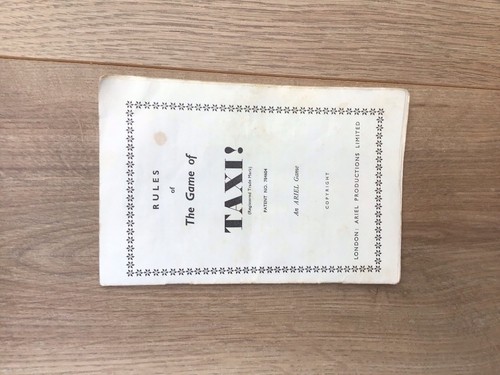 VINTAGE TAXI ! BOARD GAME BY ARIEL - AN EARLY TWO PIECE EDITION - COMPLETE - Picture 5 of 6