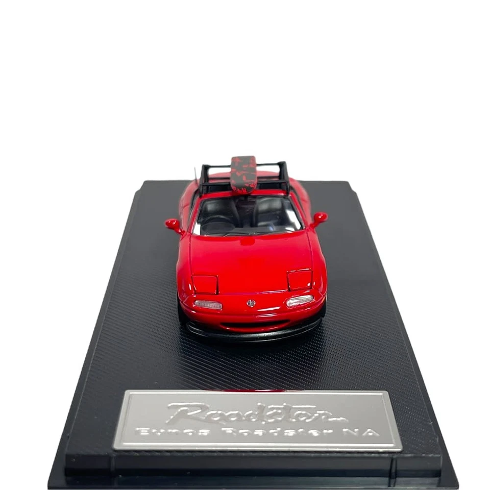 Modellino Auto Micro Turbo 1/64 Mazda MX5 Eunos Roadster NA Surf Custom Red - Immagine 2 di 4