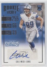 2016 Panini Contenders Rookie Ticket Cole Wick #237 Auto 1v7