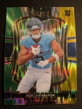 2025 Select Elic Ayomanor Yellow and Green Shock Premier Level #127 RC Rookie