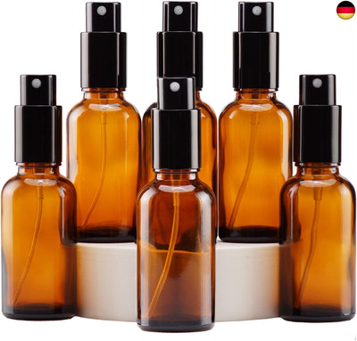 Yizhao Brown Empty Spray Bottle, Glass, 30 ml, with Atomiser, Small Spray